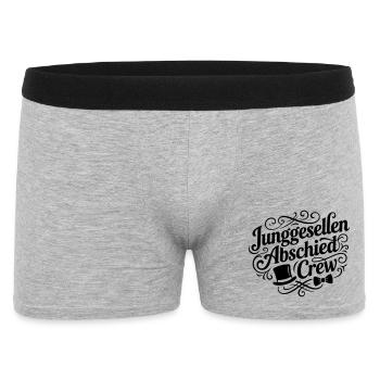 Junggesellenabschied Crew Jga - Männer Boxer Shorts - Grau meliert - Vorne