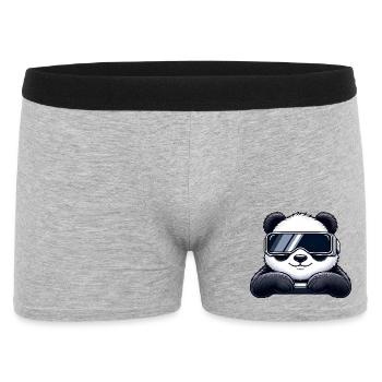Cool Panda Cartoon VR Gamer Relax Relax - Men's Boxer Shorts - heather grey - Front