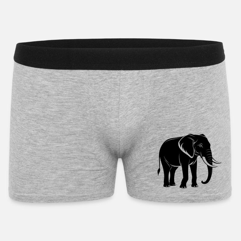 Éléphant - Boxer Homme - gris chiné