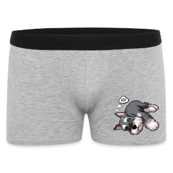 Schnauzer Riesenschnauzer Schnauzerbesitzer - Männer Boxer Shorts - Grau meliert - Vorne