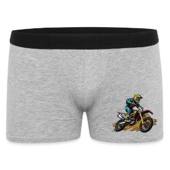 moto de motocross - Boxer Homme - gris chiné - Devant