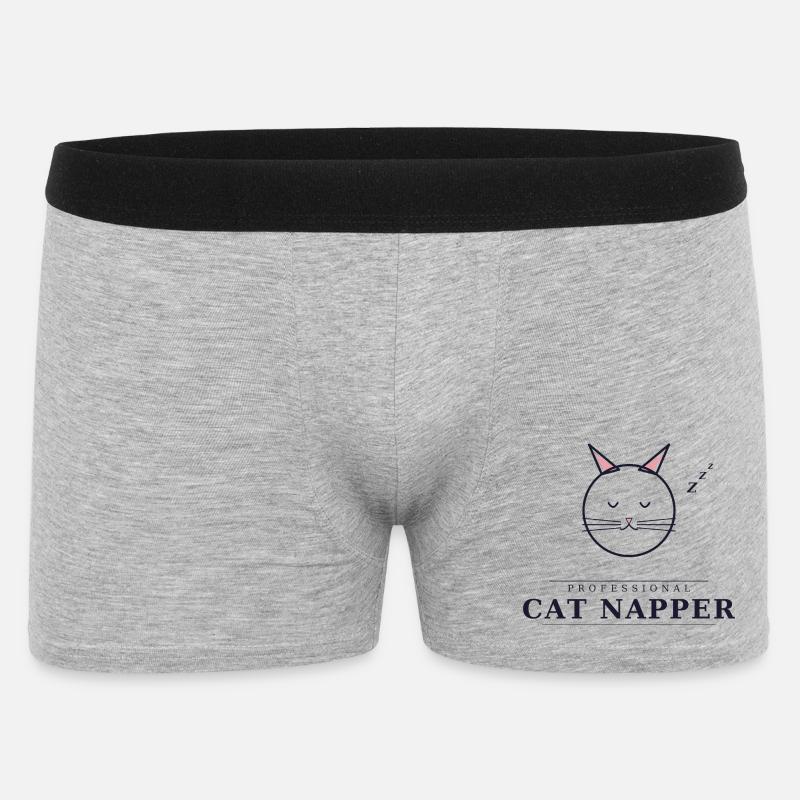 Professional Cat Napper - Men's Boxer Shorts - heather grey