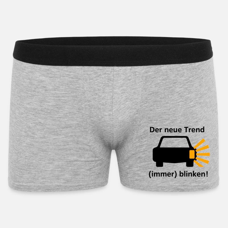 Der neue Trend - (immer) blinken! - Männer Boxer Shorts - Grau meliert