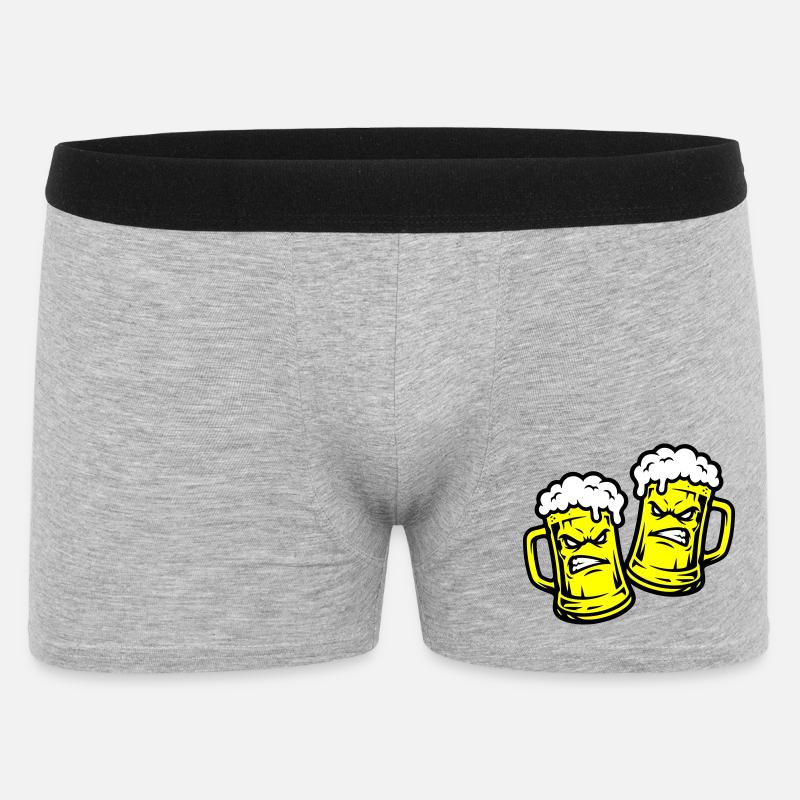 Verre de bière comique - Boxer Homme - gris chiné