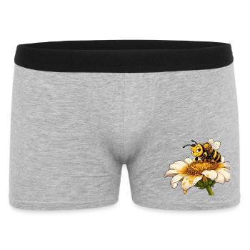 abeille, apiculteur, nid d’abeille, fleurs, insecte des prairies, - Boxer Homme - gris chiné - Devant