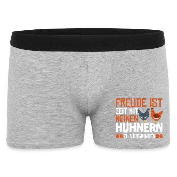 Hühnerflüsterer Huhn Hühnerhalter Hühner - Männer Boxer Shorts - Grau meliert - Vorne
