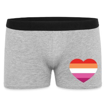 LESBIAN FLAG - Men's Boxer Shorts - heather grey - Front