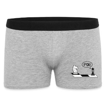 Figure d’échecs sur échiquier F*CK - Boxer Homme - gris chiné - Devant