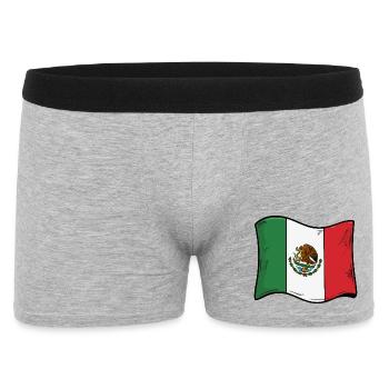 Illustration de bandes dessinées des drapeaux du Mexique - Boxer Homme - gris chiné - Devant