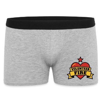 Volunteer Fire Heart Logo - Men's Boxer Shorts - heather grey - Front