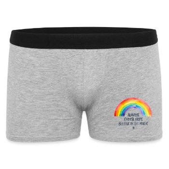 Arc-en-ciel peint - Boxer Homme - gris chiné - Devant