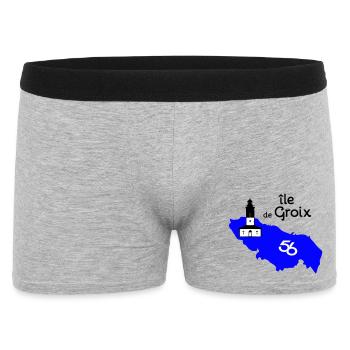 Île de Groix - Boxer Homme - gris chiné - Devant