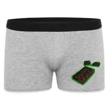 Choco Panda - Männer Boxer Shorts - Grau meliert - Vorne