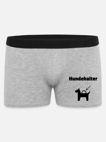 Hundehalter - Männer Boxer Shorts - Grau meliert