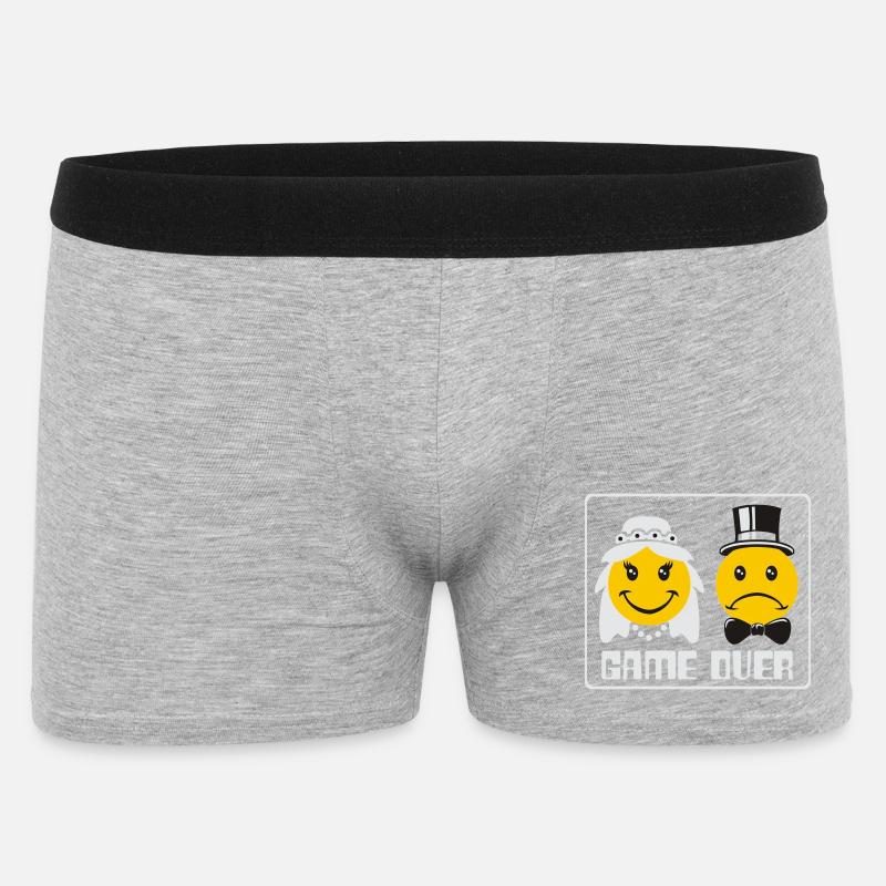 Game over flex - Männer Boxer Shorts - Grau meliert