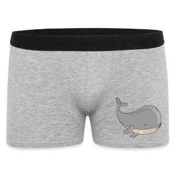 Wal - Männer Boxer Shorts - Grau meliert - Vorne