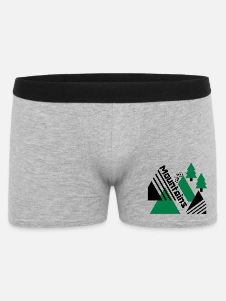Mountain Bike Mountains - Men's Boxer Shorts - heather grey