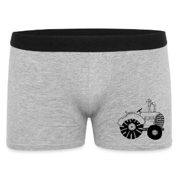 Chic tractor - tractors - tractor - Bulldog - Men's Boxer Shorts - heather grey - Front