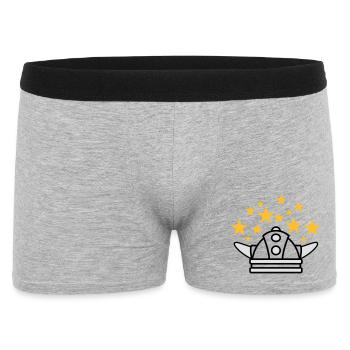 Wikinger Helm Idee - Männer Boxer Shorts - Grau meliert - Vorne