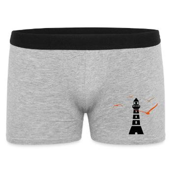 Phare | Navigation | Mer - Boxer Homme - gris chiné - Devant