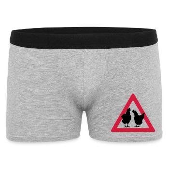Attention hens hen party - Men's Boxer Shorts - heather grey - Front