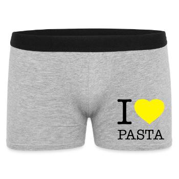 J’ADORE LES PÂTES Nouilles macaronis - Boxer Homme - gris chiné - Devant