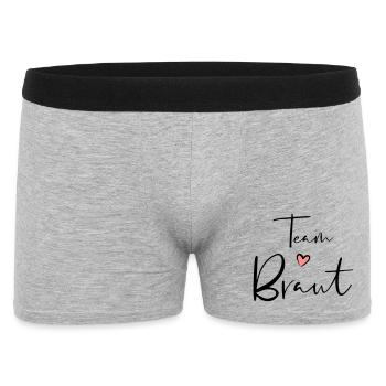 Team bride heart hen party gift - Men's Boxer Shorts - heather grey - Front