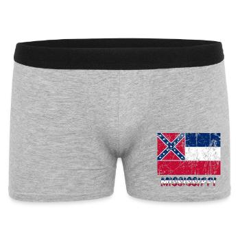 Mississippi flag flag USA America Amerika - Men's Boxer Shorts - heather grey - Front