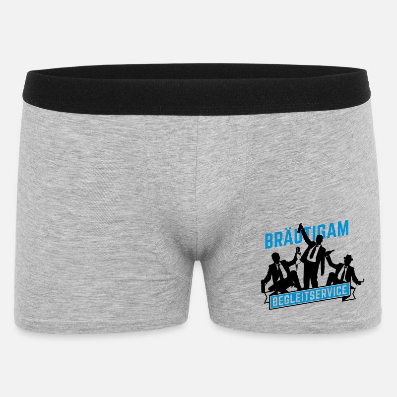 junggesellenabschied bräutigam - Männer Boxer Shorts - Grau meliert