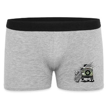 Defender Splash hinten - Männer Boxer Shorts - Grau meliert - Vorne