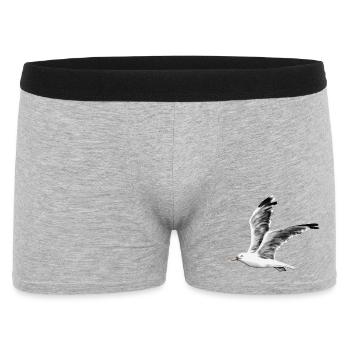 Möwe - Männer Boxer Shorts - Grau meliert - Vorne