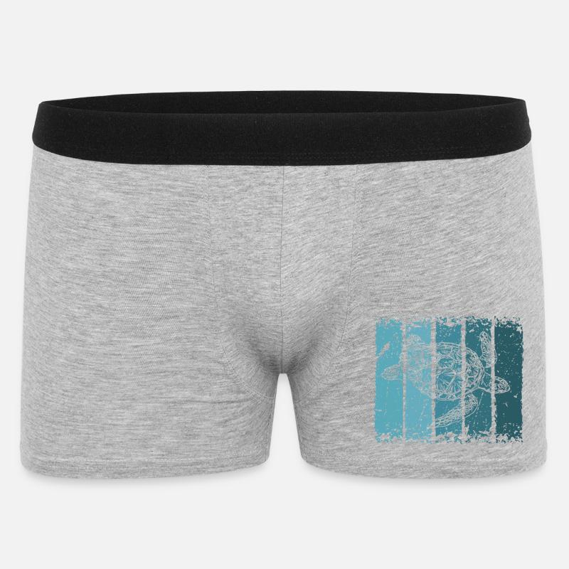 Schildkröte - Männer Boxer Shorts - Grau meliert