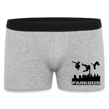 Parkour - Männer Boxer Shorts - Grau meliert - Vorne