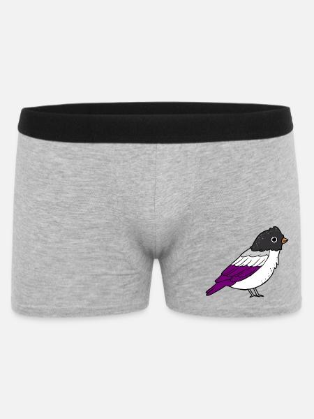 Asexueller Vogel Ace Pride - Männer Boxer Shorts - Grau meliert