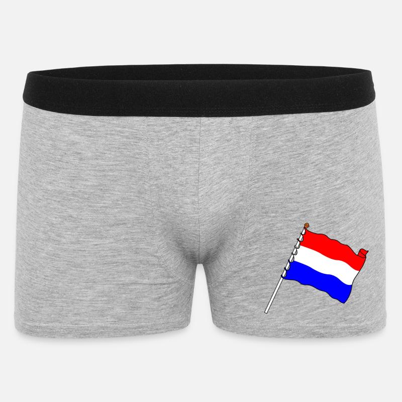 Flagge Niederlande - Männer Boxer Shorts - Grau meliert