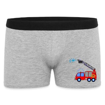 Fire engine with ladder and water children - Men's Boxer Shorts - heather grey - Front