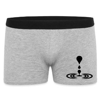 Drop Water Logo Achtsamkeit - Männer Boxer Shorts - Grau meliert - Vorne