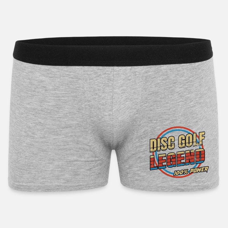 Disco Golf Legenden Design - Männer Boxer Shorts - Grau meliert