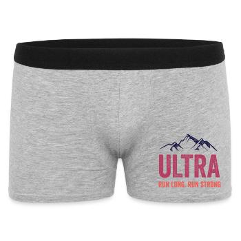 Ultra Running - Run Long. Courez fort. - Boxer Homme - gris chiné - Devant
