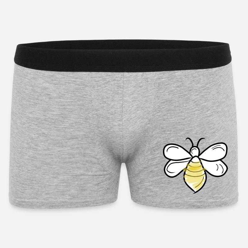 bee vecter - Men's Boxer Shorts - heather grey