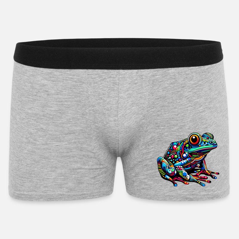 Frosch - Männer Boxer Shorts - Grau meliert