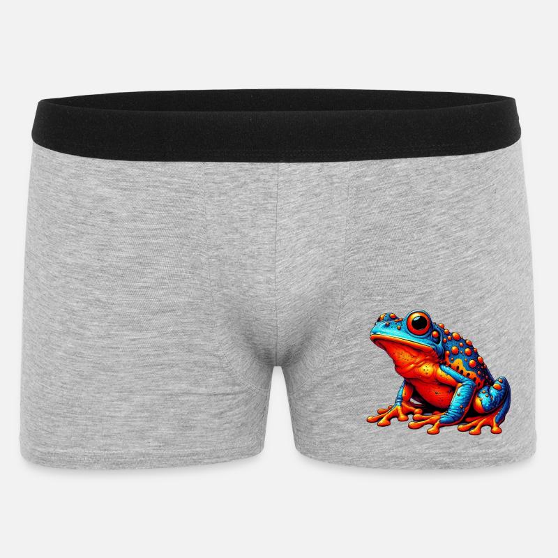 Frosch - Männer Boxer Shorts - Grau meliert