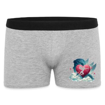 Cupid Archer Heart Artwork - Men's Boxer Shorts - heather grey - Front