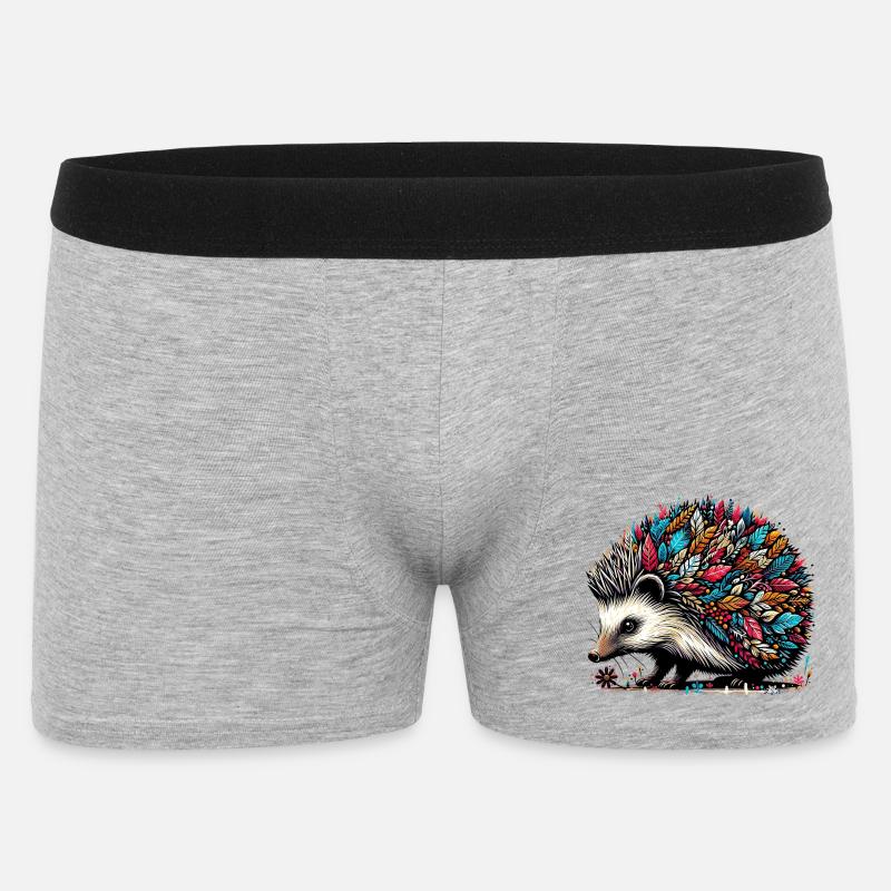 Igel - Männer Boxer Shorts - Grau meliert