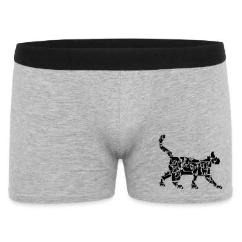 Cat - Men's Boxer Shorts - heather grey - Front