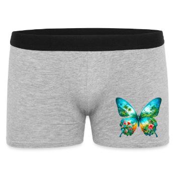 Schmetterling - Männer Boxer Shorts - Grau meliert - Vorne