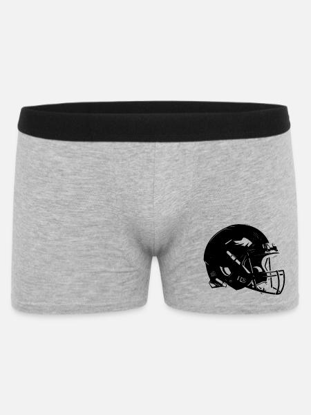 Sketch Football Helmet - Men's Boxer Shorts - heather grey