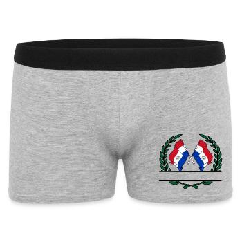 Flags Paraguay laurel wreath banner - Men's Boxer Shorts - heather grey - Front