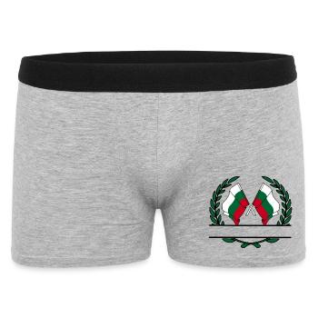 Flags Bulgaria laurel wreath banner - Men's Boxer Shorts - heather grey - Front