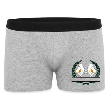 Flags cyprus laurel wreath banner - Men's Boxer Shorts - heather grey - Front